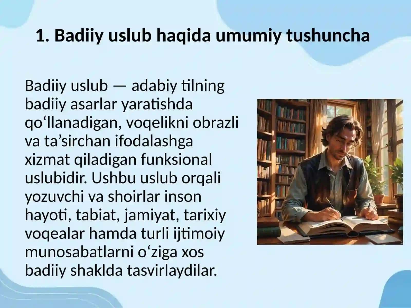 Badiiy uslub va uning xususiyatlari 3