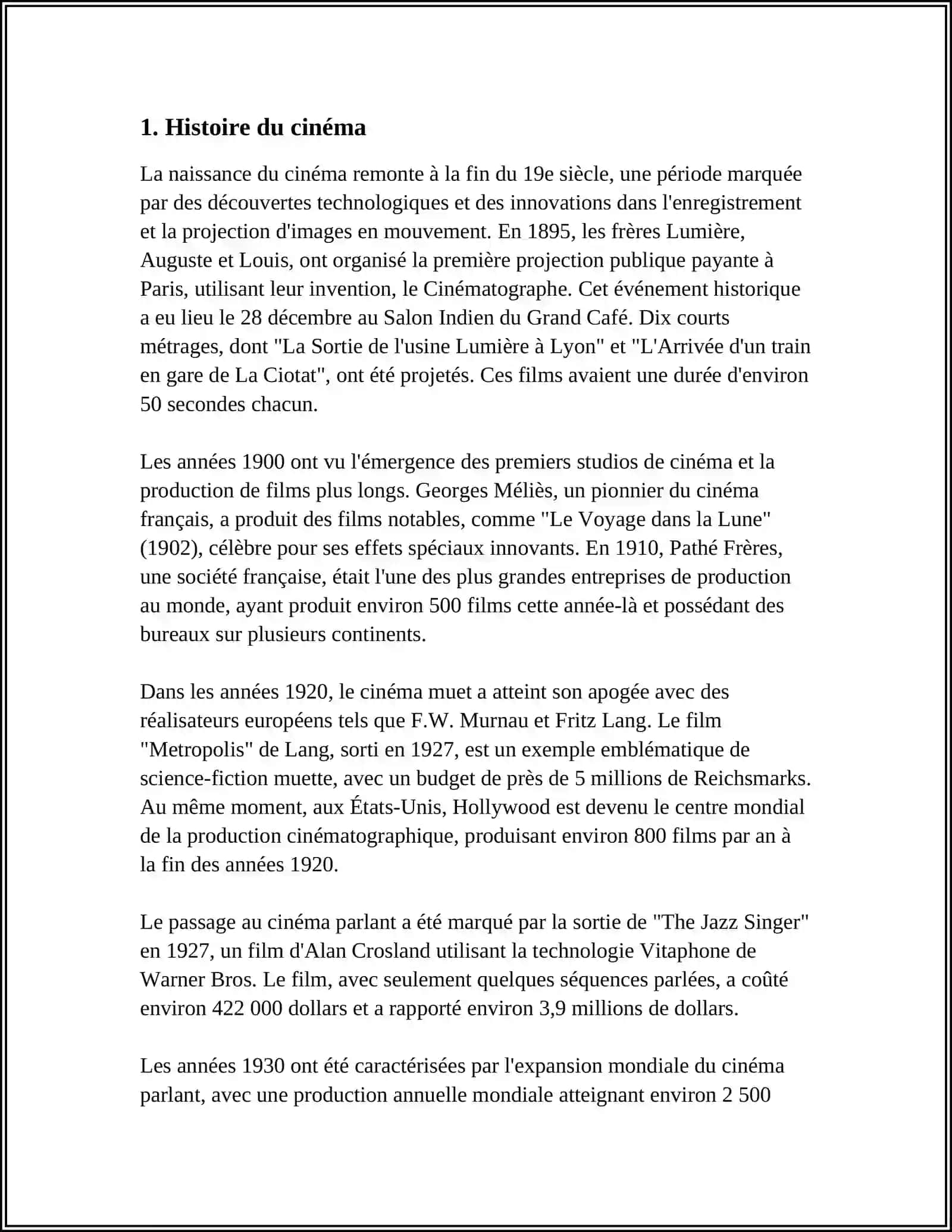LE CINEMA 3