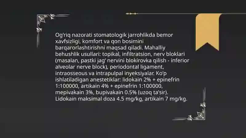 Xirurgik stomatologiya va yuz jagʻ xirurgiyasi 3