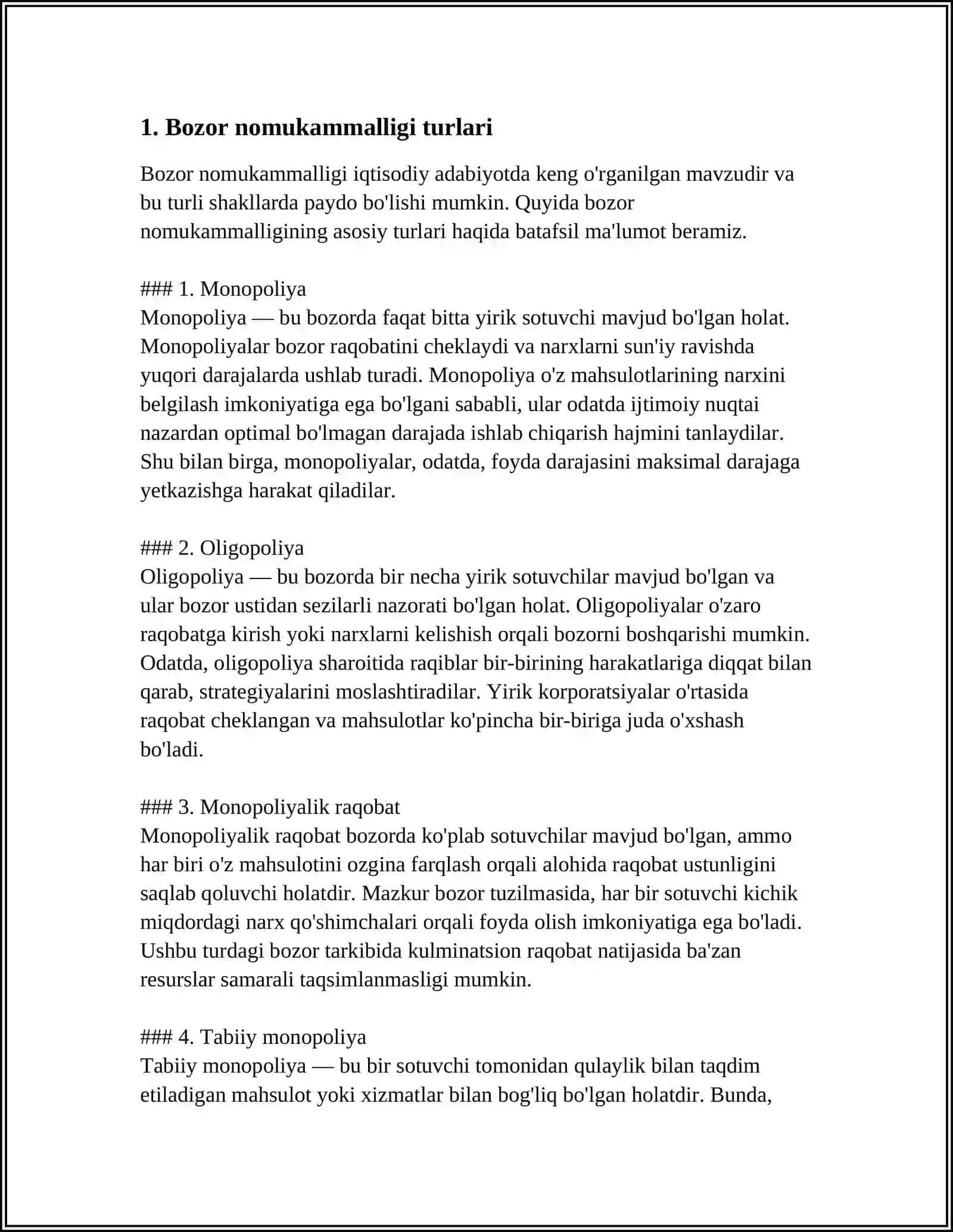 BOZOR NOMUKAMMALLIGI MODELLARI: MAKROIQTISODIY KONTEKST 3