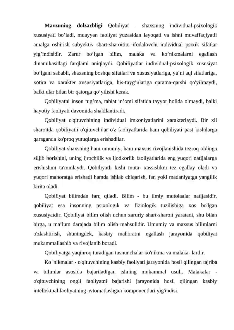 O’qituvchining irodasi, sabr - toqat, ibrat namuna bo’la olish qobiliyati 3