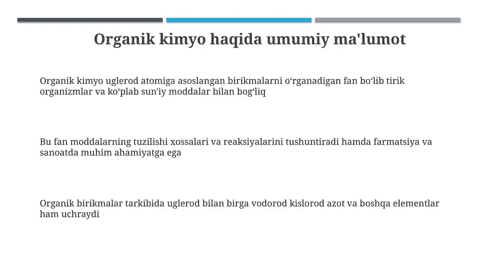Organik kimyo 3