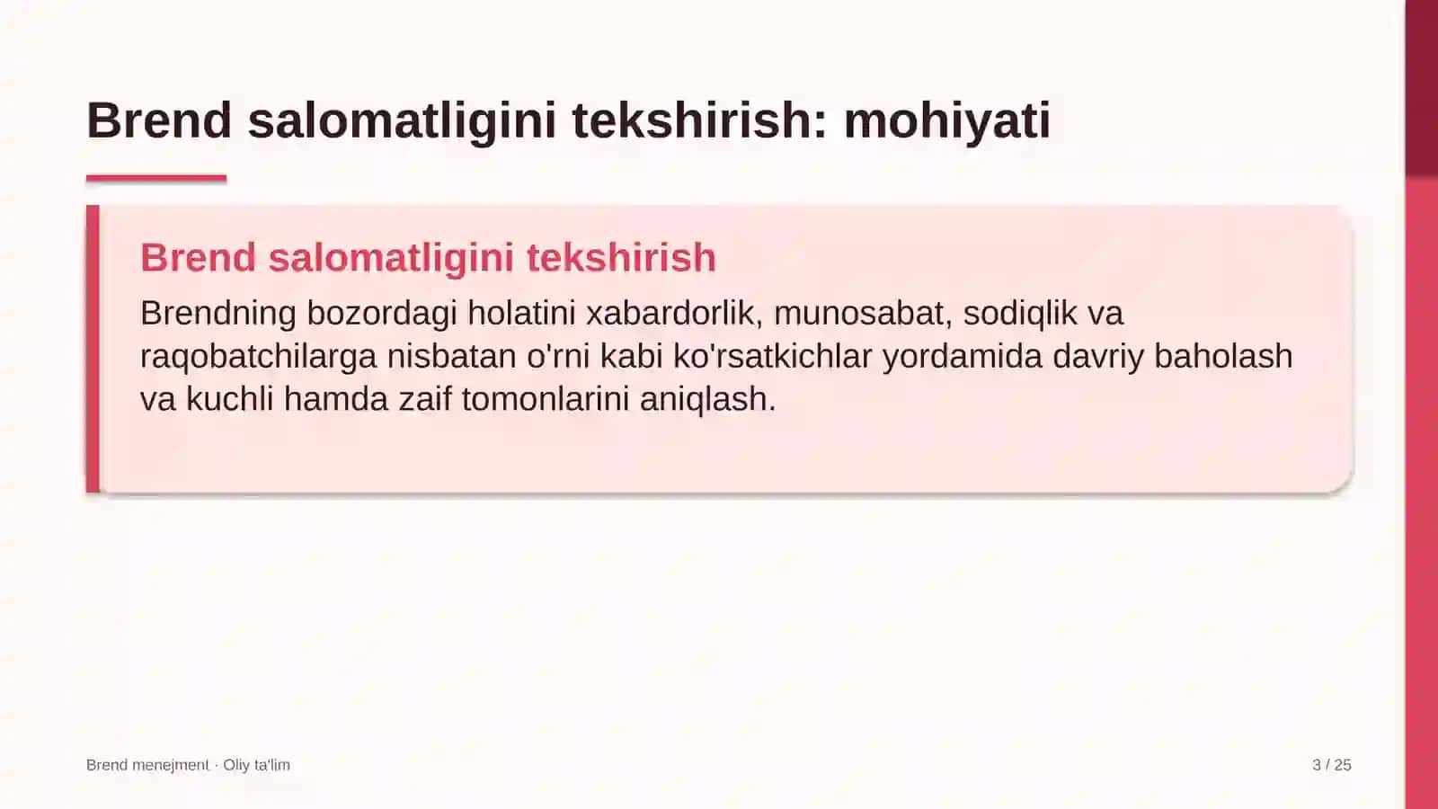 supermarketlar tarmog'ida brend salomatligini tekshirish 5032 3