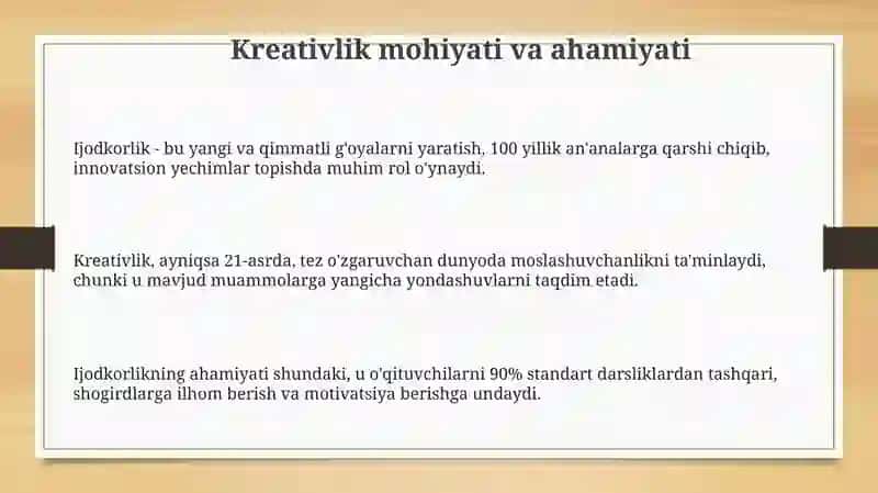 O'qituvchilar ijodkorligini rivojlantirish yo'llari 3