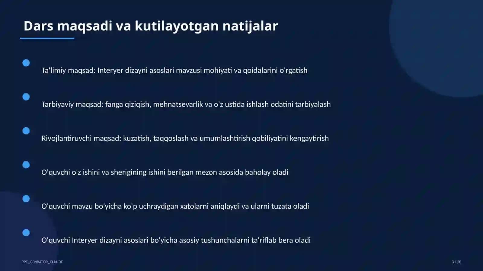 Interyer dizayni asoslari (8-sinf) 3