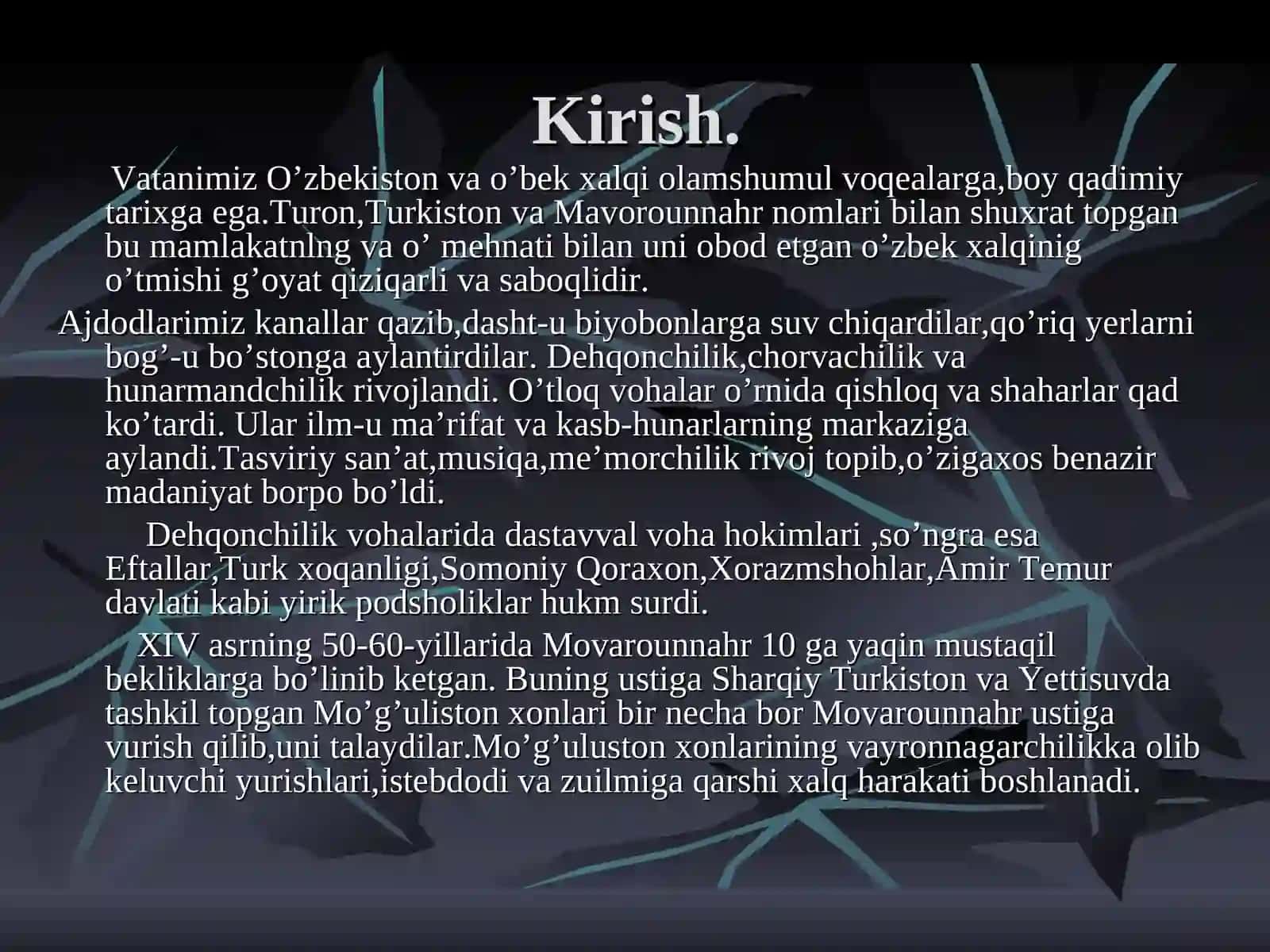 Amur Temurning obodonchilik ishlari 3