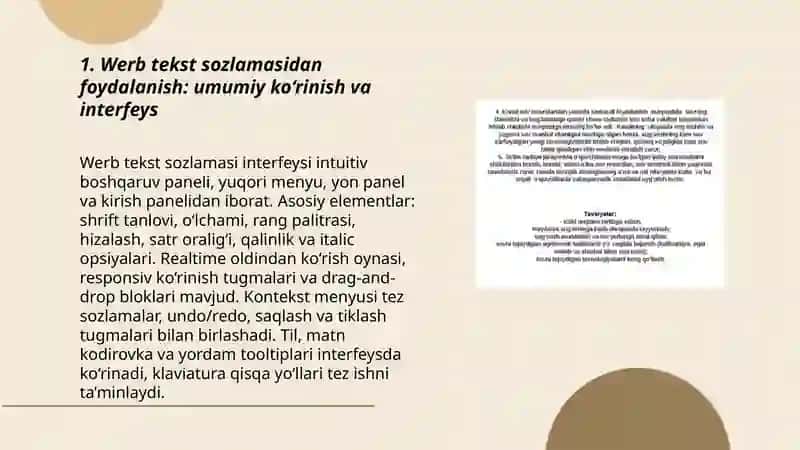 Werb tekst sozlamasi 3
