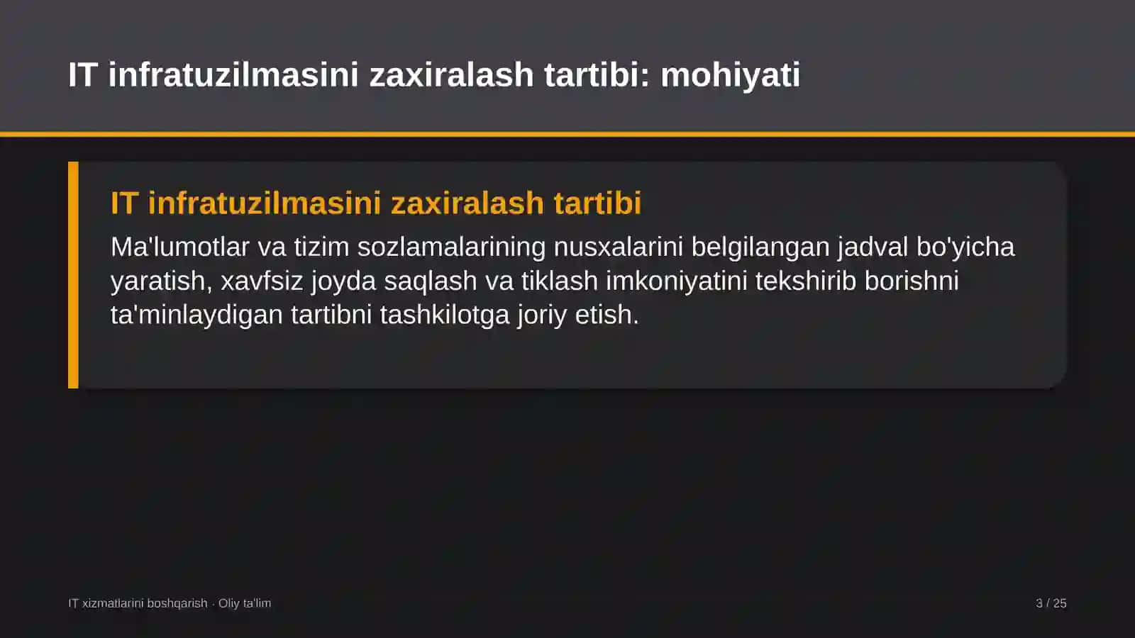 xostellarda axborot texnologiyalari infratuzilmasini zaxiralash tartibini joriy etish 5999 3