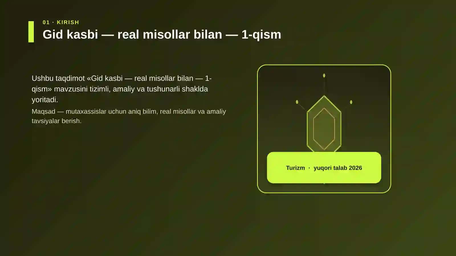 Gid kasbi — real misollar bilan — 1-qism 3