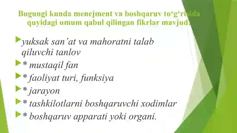 Menejment fanining mazmuni va mohiyati 3