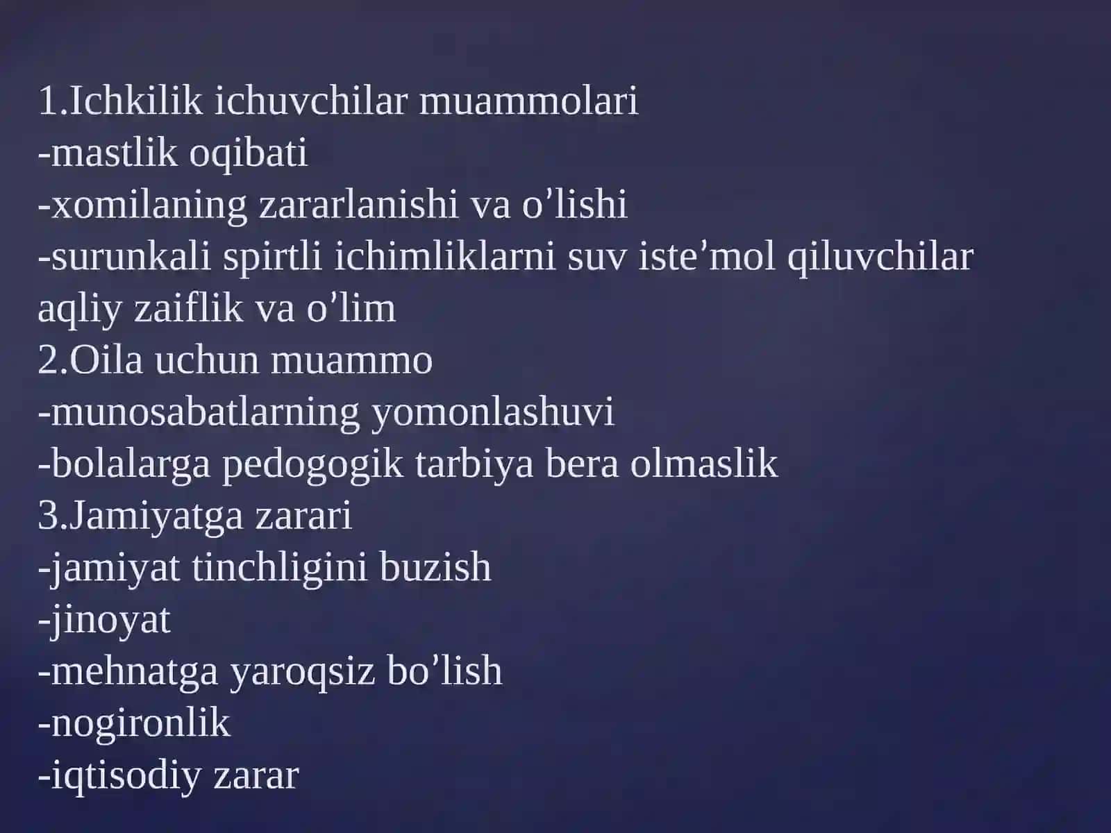 Alkogol mahsulotlari inson uchun zararlari 3