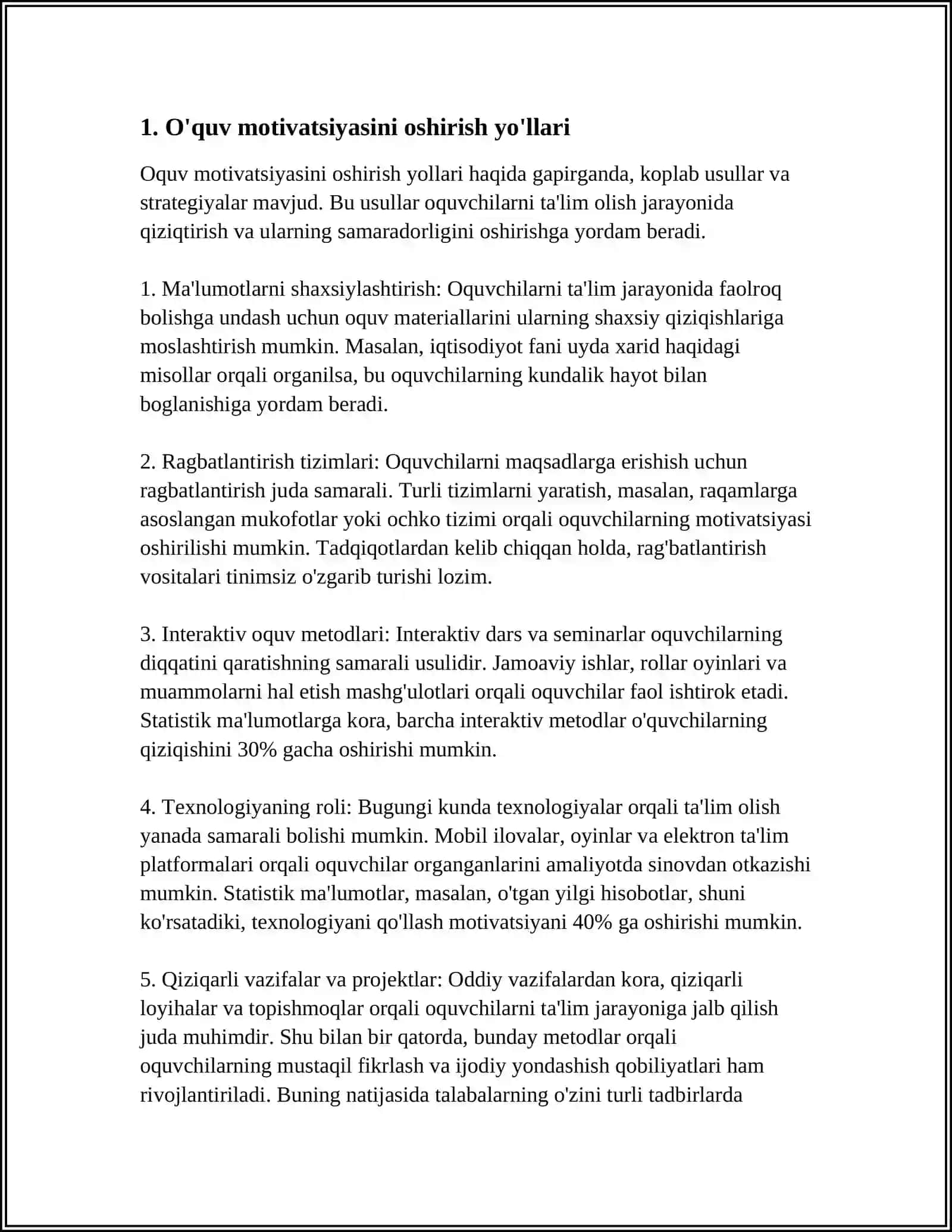 XOTIRANI OʻQISH FAOLYATIDA RIVOJLANTRISH 3