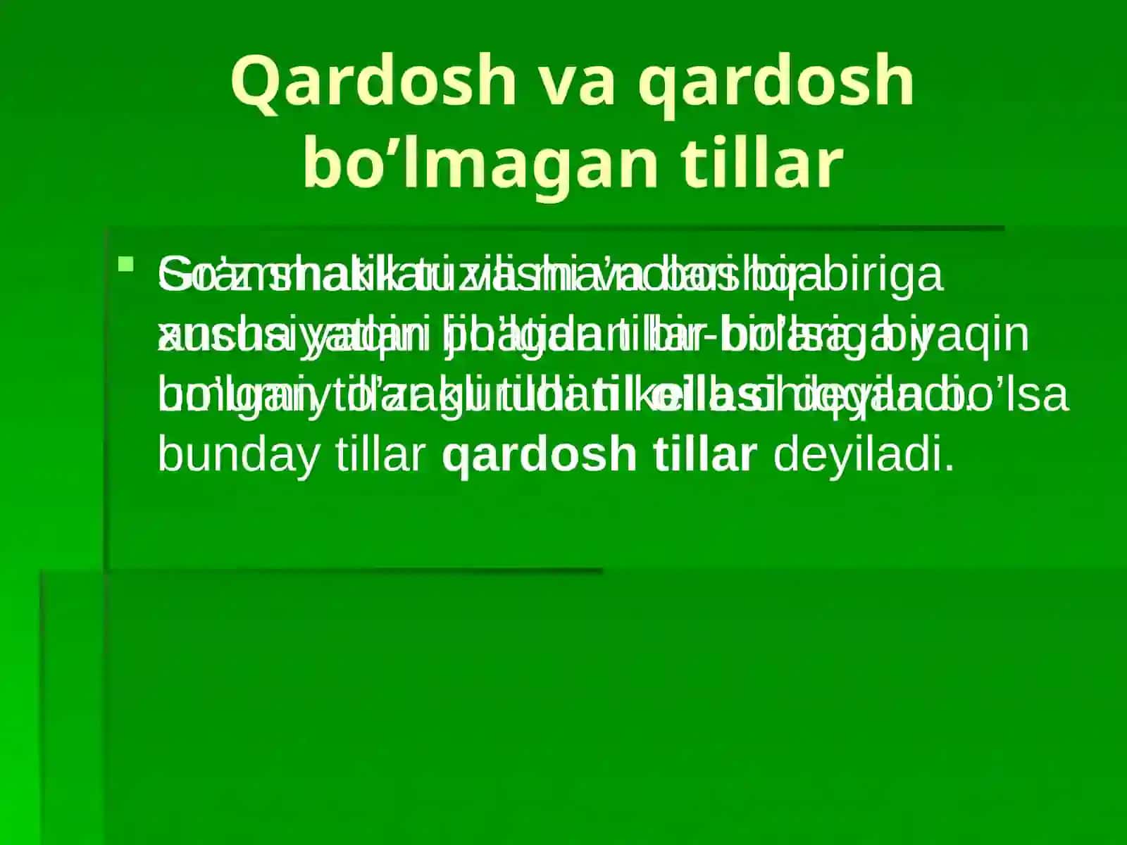 Dunyo tillari va tillar tasnifi 3