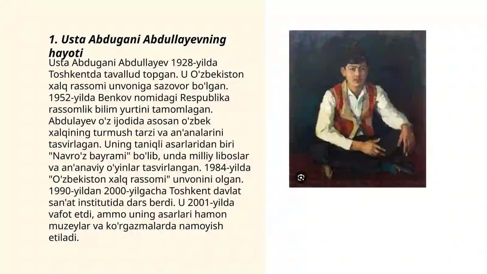 Usta Abdugani Abdullayev ijodi 3