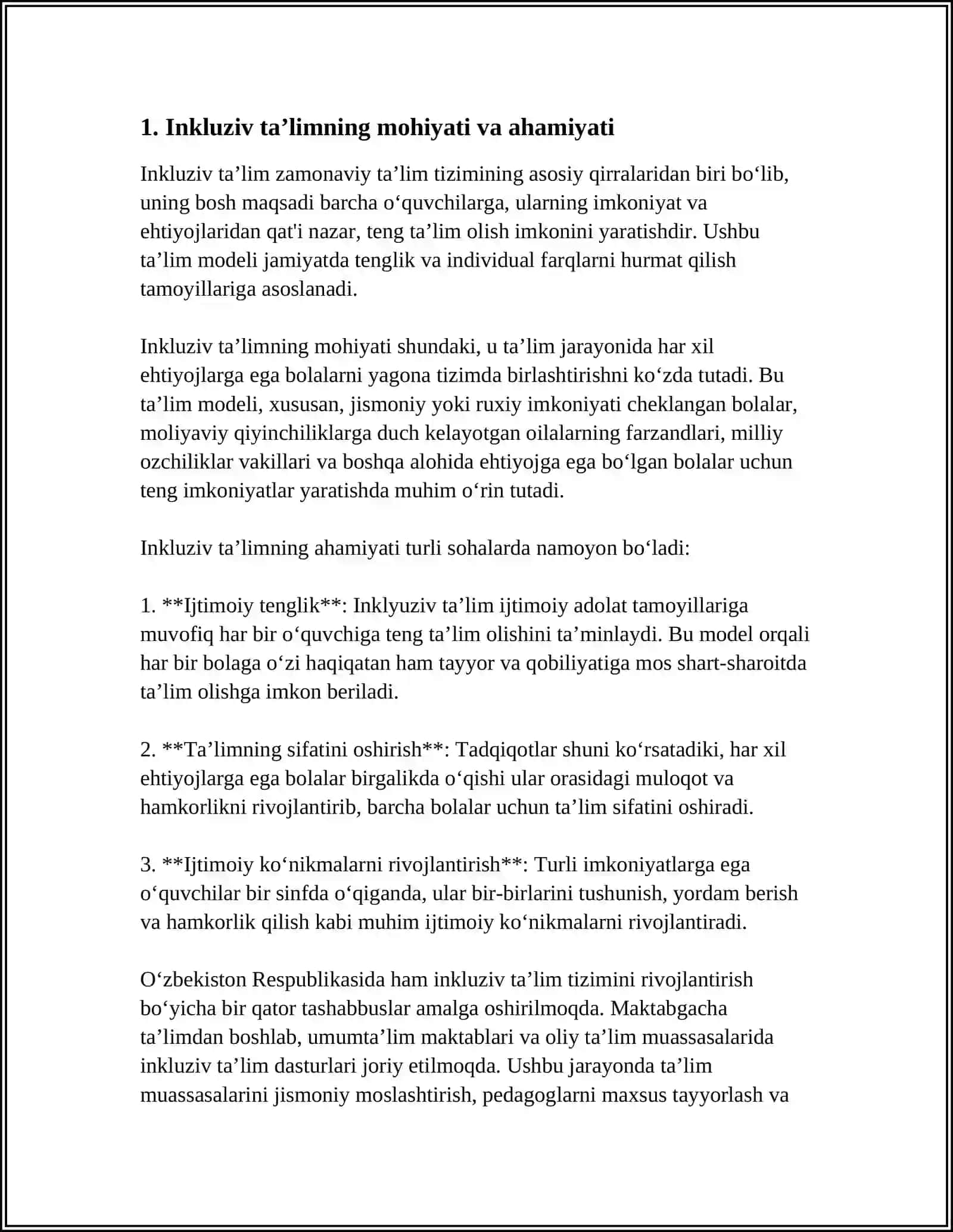 INKILIZIV TAʼLIM SHAROITIDA BOLANING IJTIMOIY MOSLASHUVI ALEX ZANARDI 3