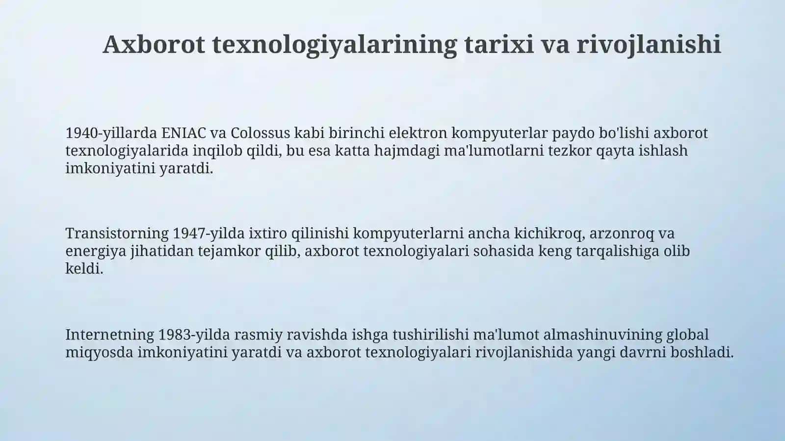 Axborot texnologiyalari 3