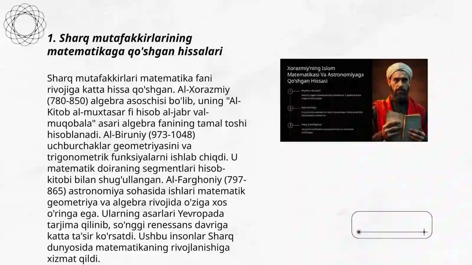 Sharq mutafakkirlarining matematikaga oid qarashlari 3