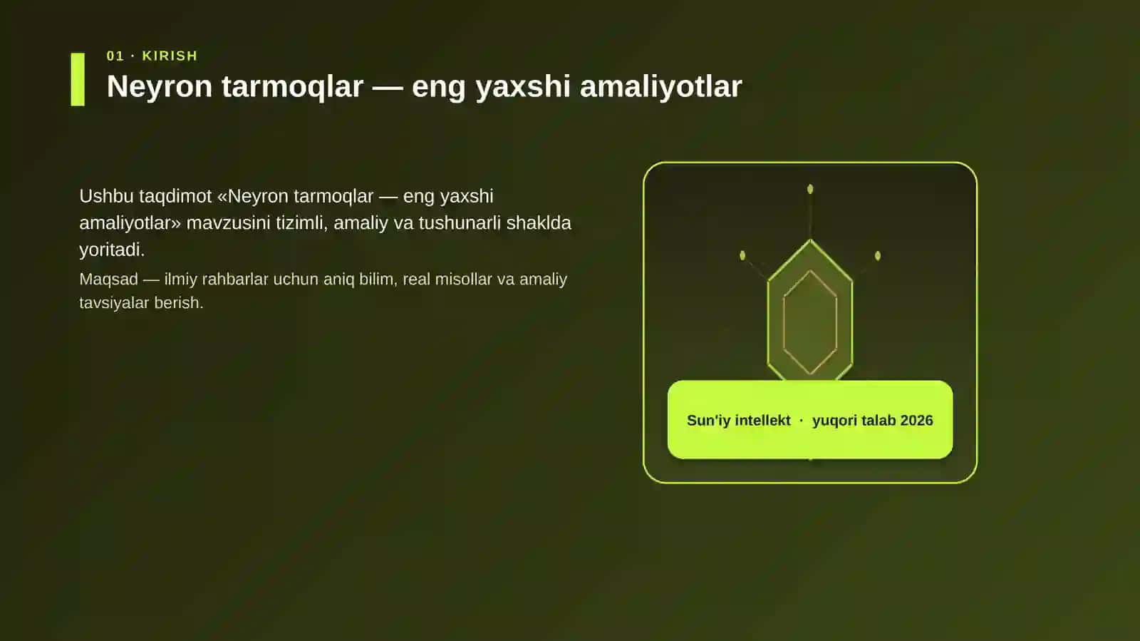 Neyron tarmoqlar — eng yaxshi amaliyotlar 3