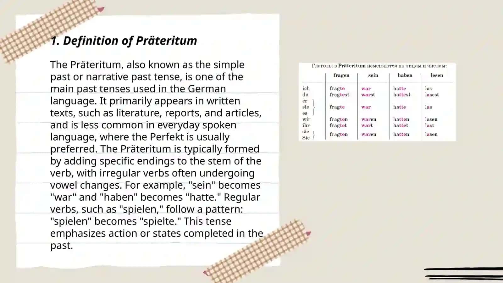Präteritum 3