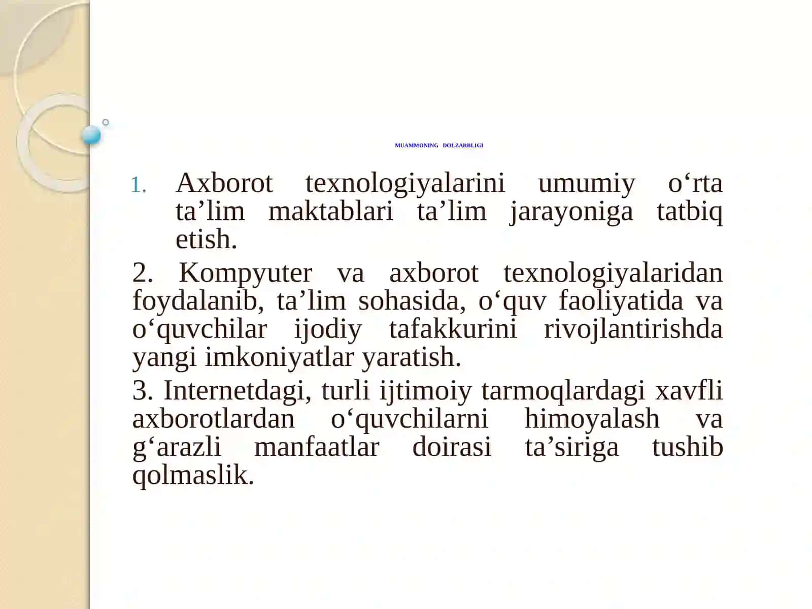Maktabda axborotlar bilan ishlash madaniyatini shakllantirish 3