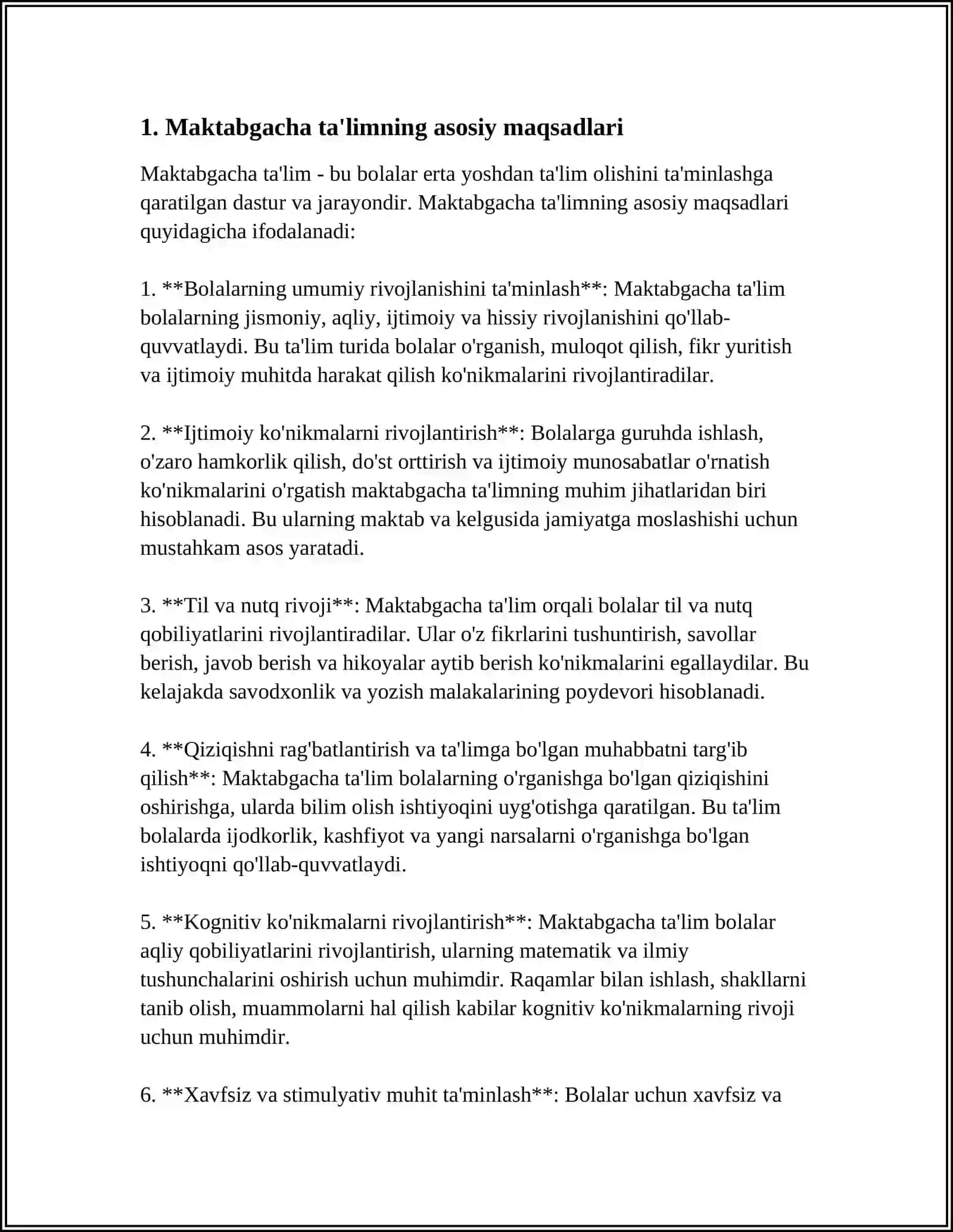ILK VA MAKTABGACHA YOSHDAGI BOLALAR PEDAGOGIKASINI UMUMIY ASOSLARI VA PEDAGOGIKA FANINI VAZIFALARI 3