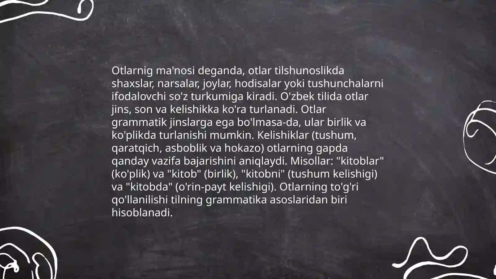 Mustaqil so'z turkumlari. Ot. Sifat 3