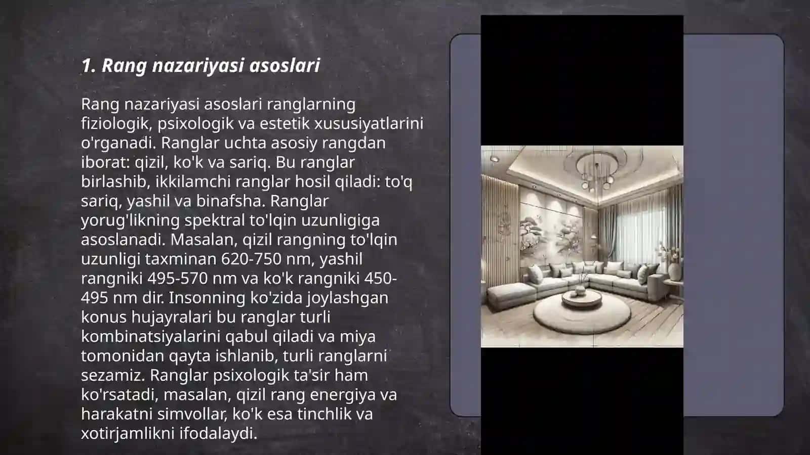 Rang nazariyasi asoslari 3