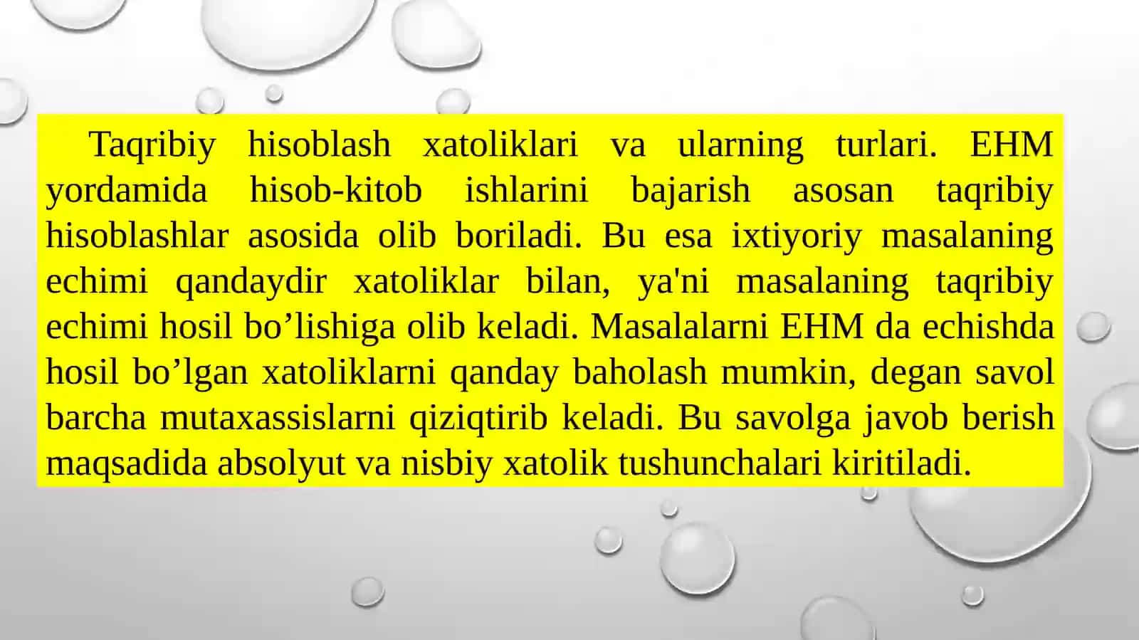 Xatoliklar arifmetikasi. Xatoliklarni aniqlashda differensialhisobiniqoʻllash 3