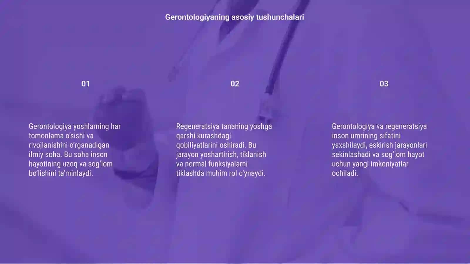 Gerantologiya. Regeneratsiya 3