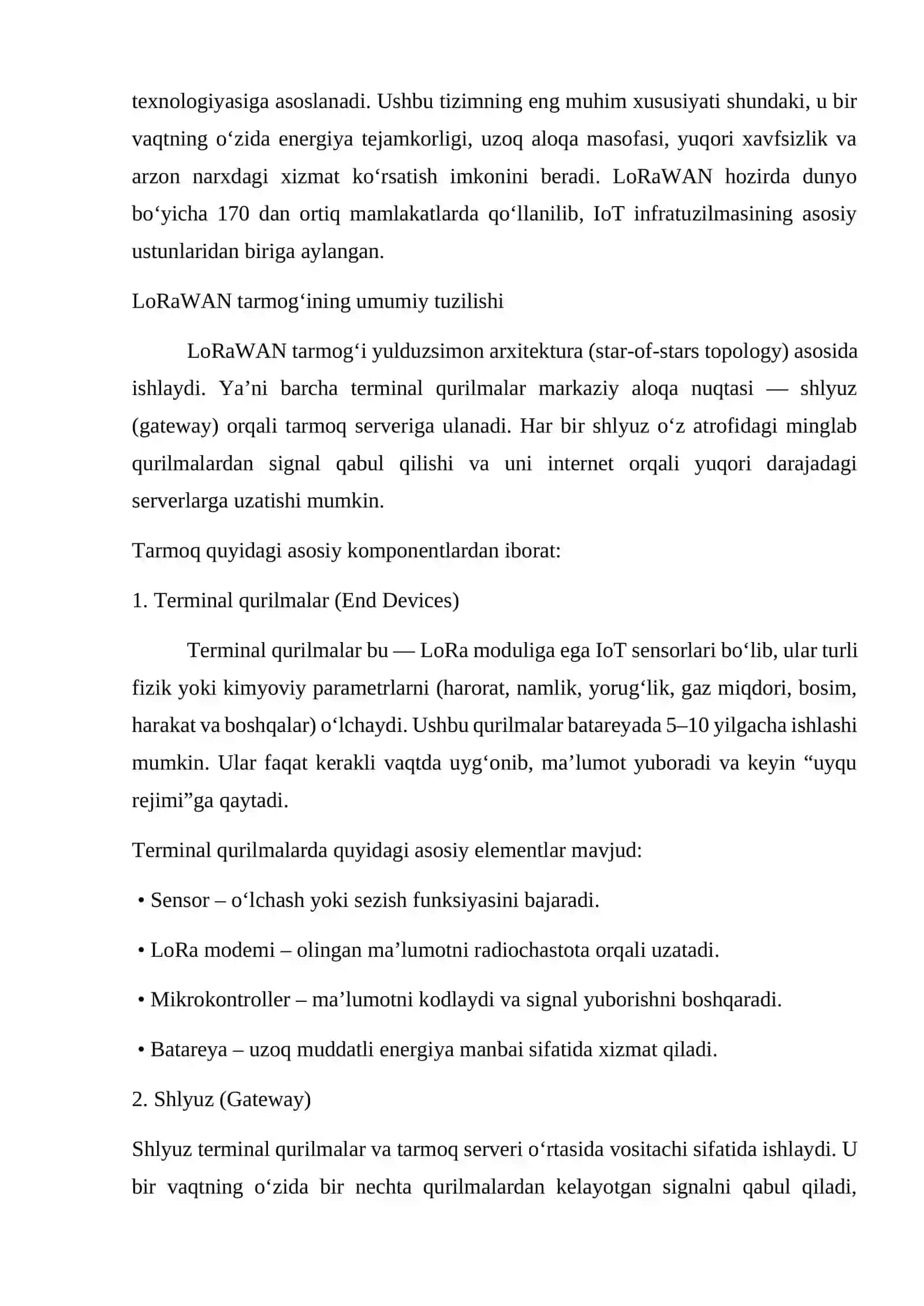 LoRaWAN tarmoqlari va ularning afzalliklari 3