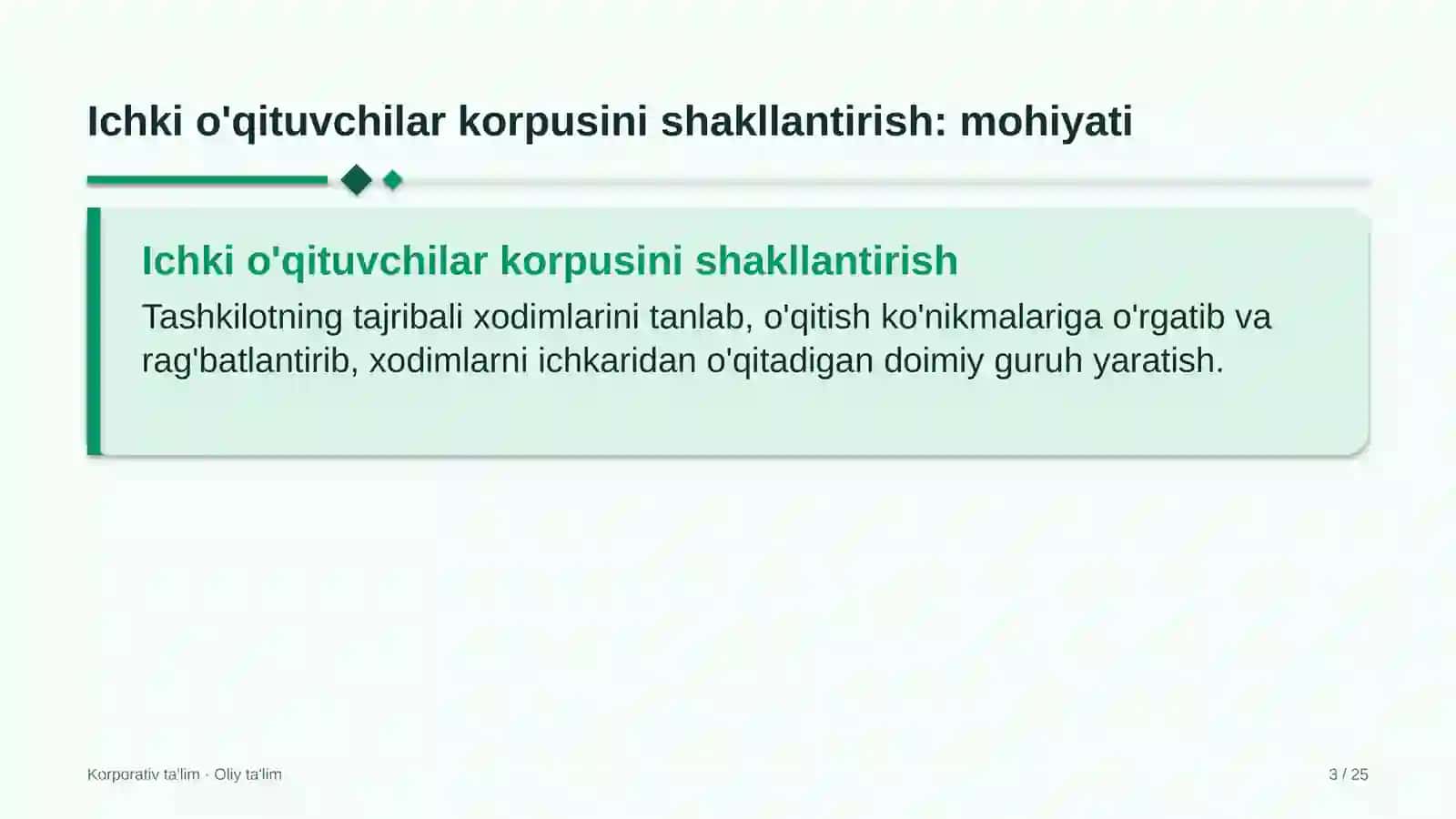 radiostansiyalarda ichki o'qituvchilar korpusini shakllantirish 8873 3