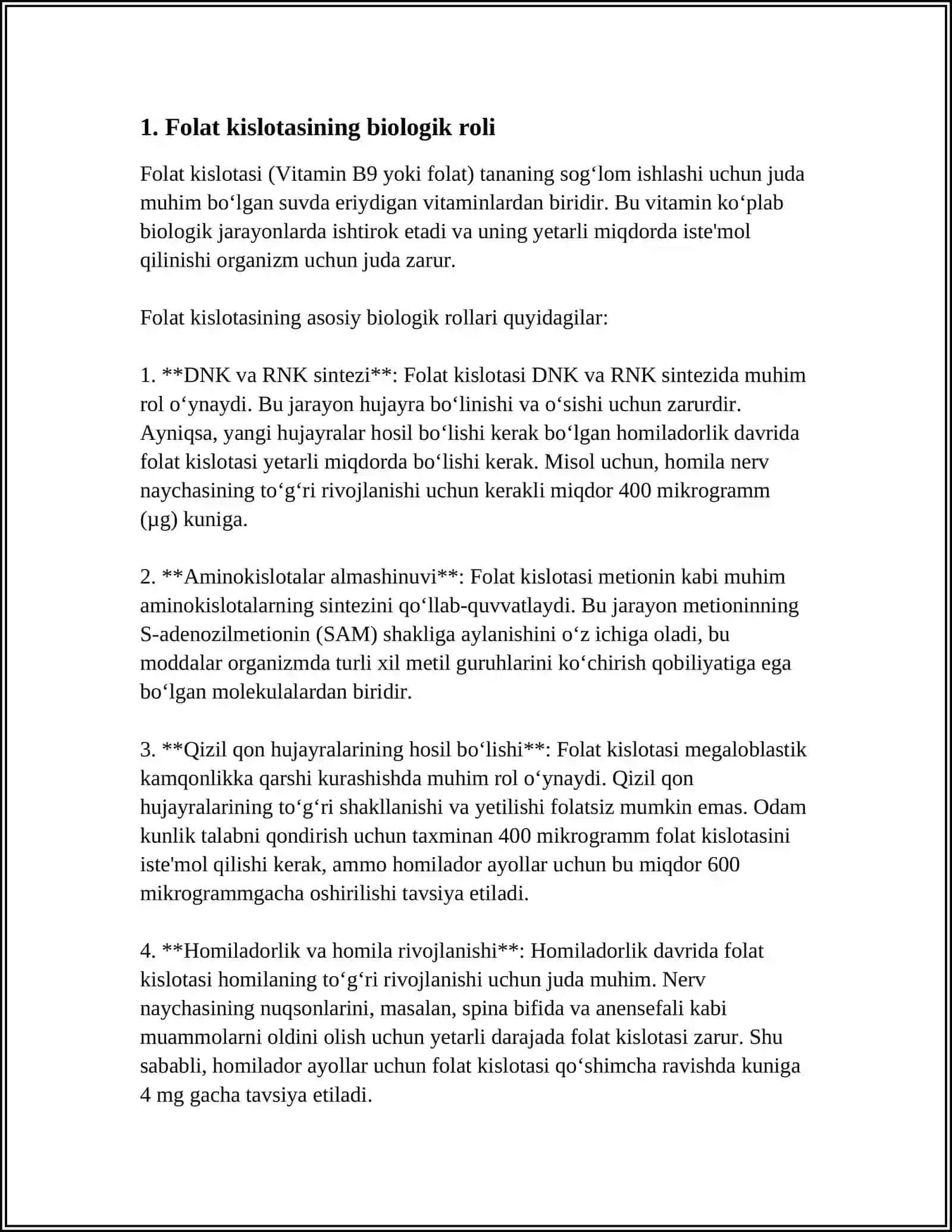 FOLAT KISLOTASINING YETISHMOVCHILIGI, SULFANILAMID PREPARATLARNING BAKTERIOSTATIK TA’SIR MEXANIZMI 3