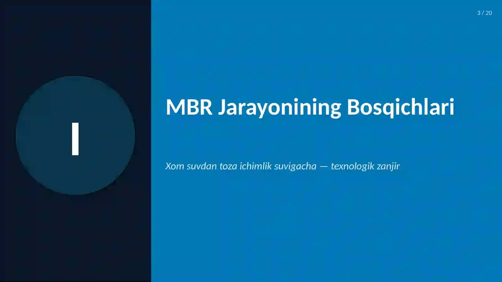 MEMBRANA BIOREAKTOR (MBR) TEXNOLOGIYASI 3