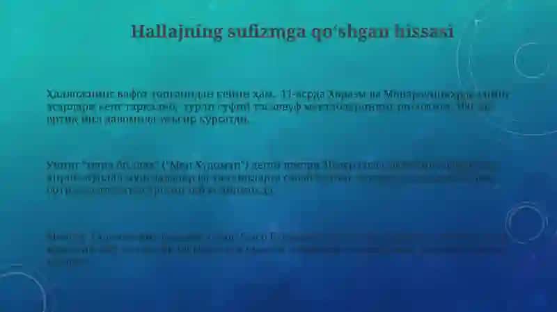 Hallajning sufizmga qo‘shgan hissasi 3