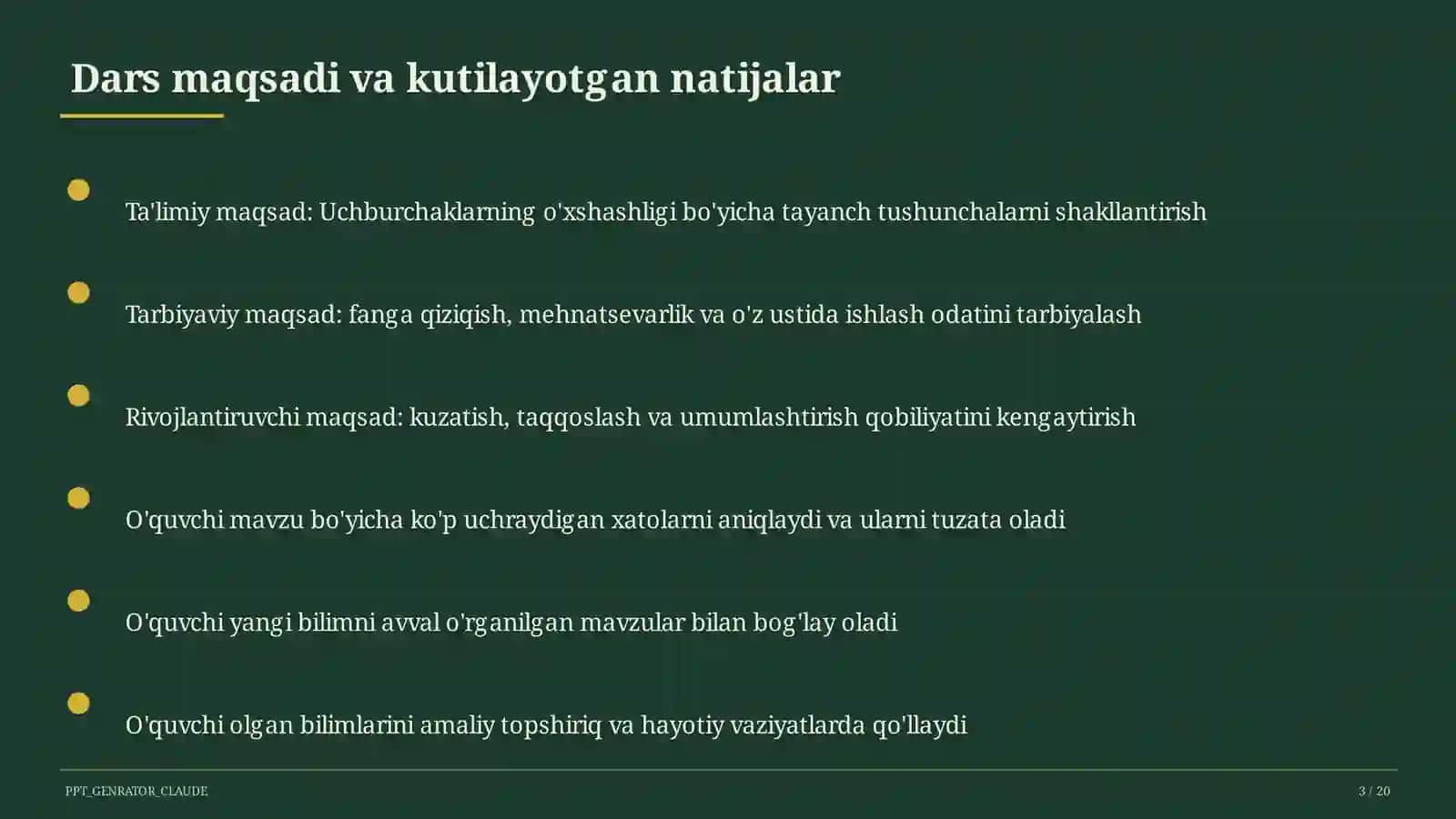 uchburchaklarning oxshashligi 8 sinf 120 3