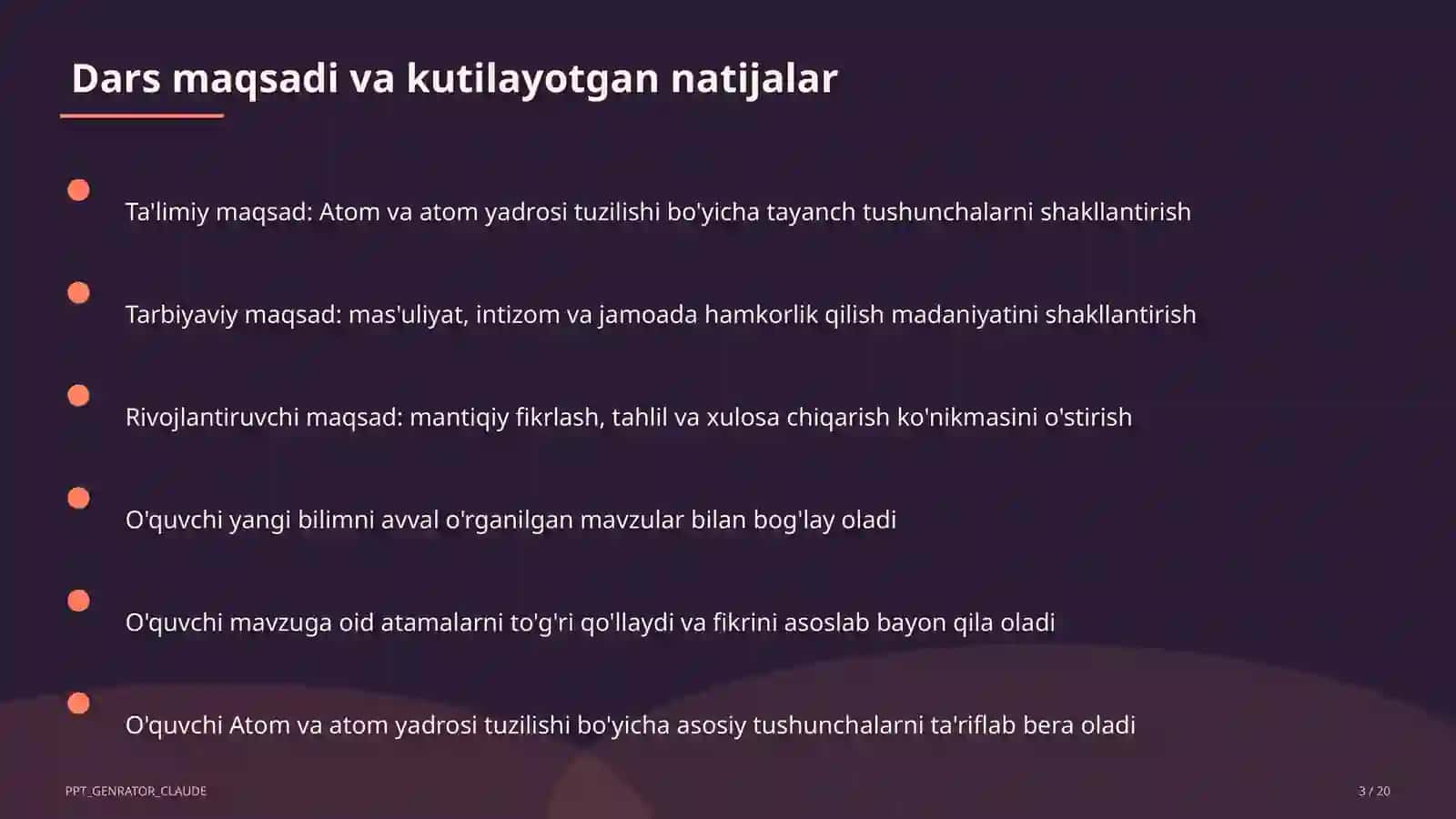 Atom va atom yadrosi tuzilishi (11-sinf) 3