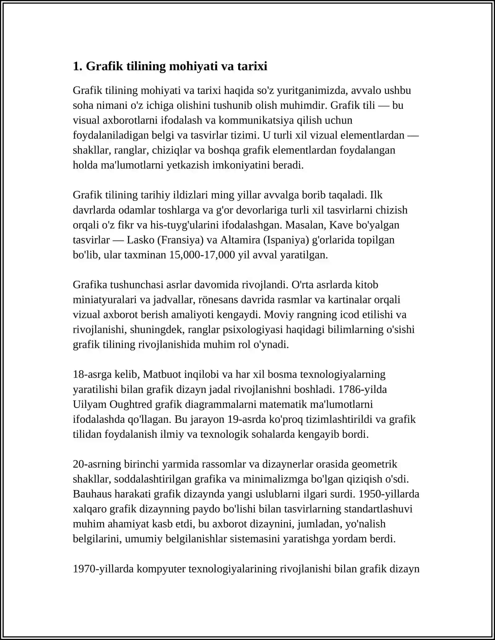 Grafik tilining mohiyati va tarixi 3