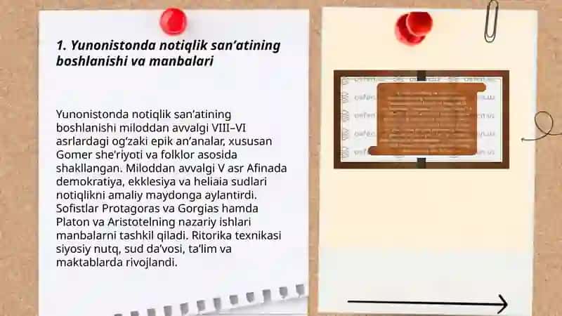 Yunonistonda notiqlik sanʼati tarixi haqida 3