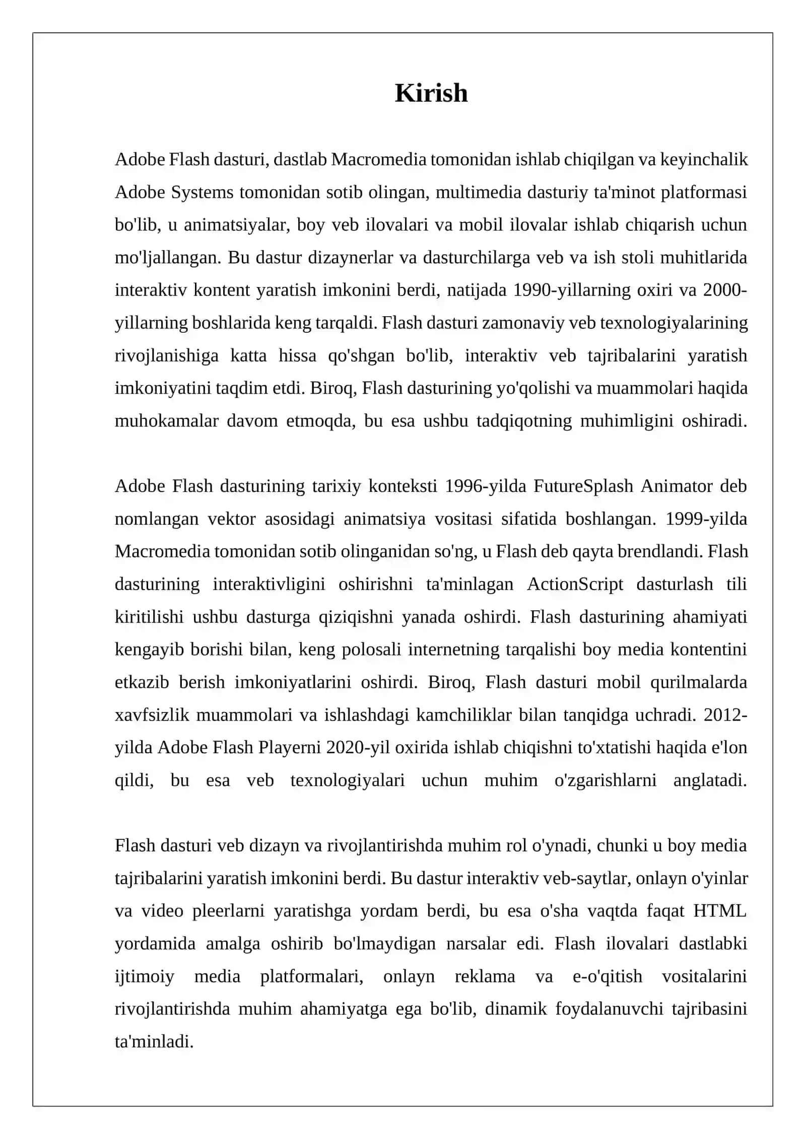 Adobe Flash Dasturi 3