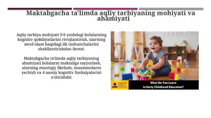 Maktabgacha bolalarga talim berishda aqliy tarbiya vazifalari 3