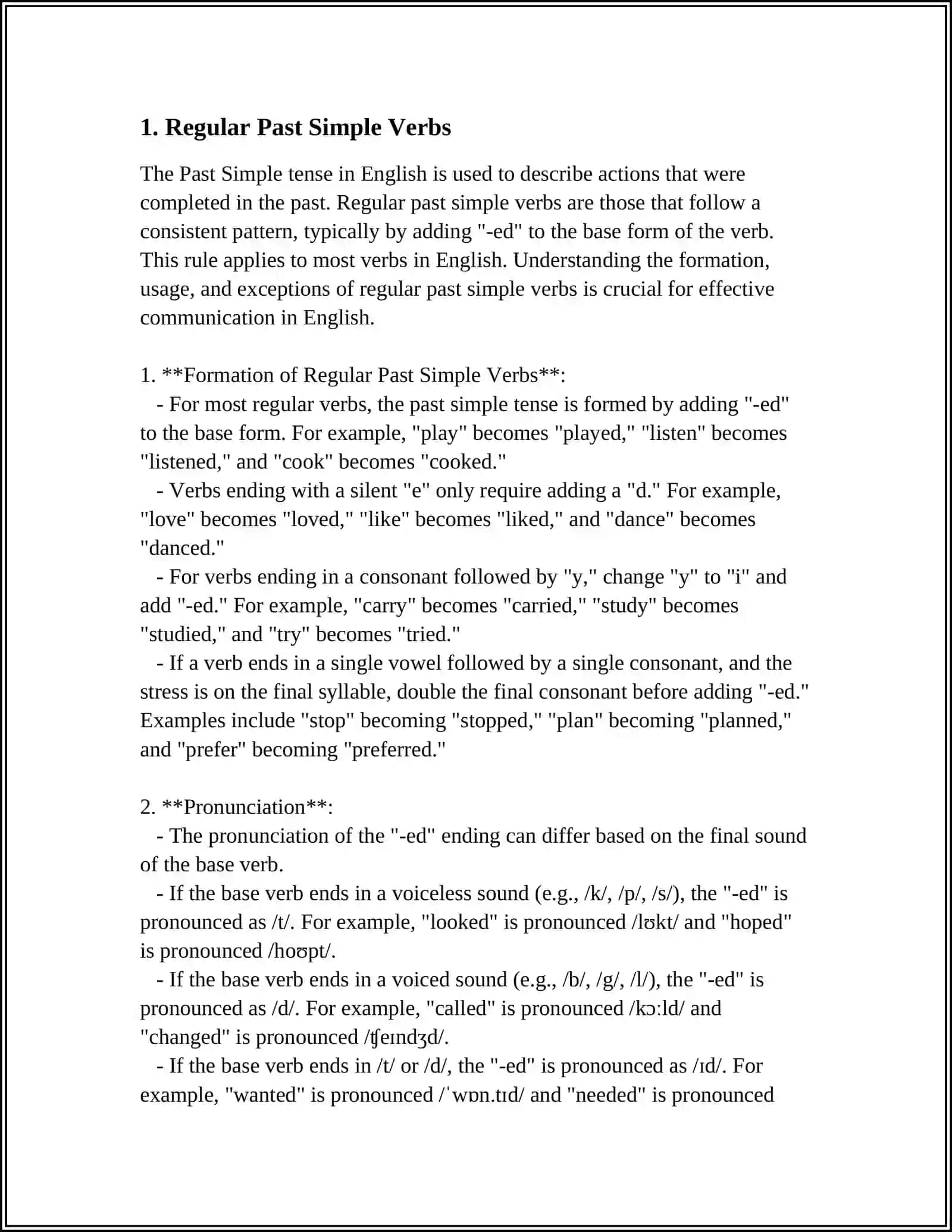 Theme: PAST SIMPLE 3