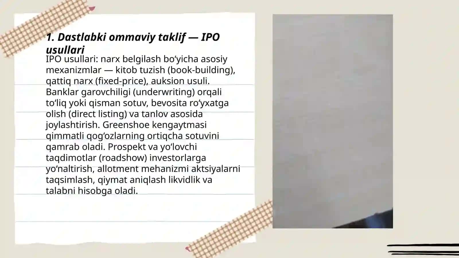 Aksiyalarni joylashtirish usullari 3