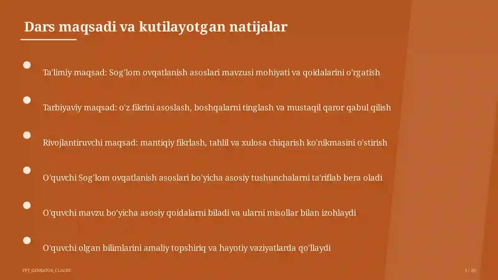Sog'lom ovqatlanish asoslari (3-sinf) 3