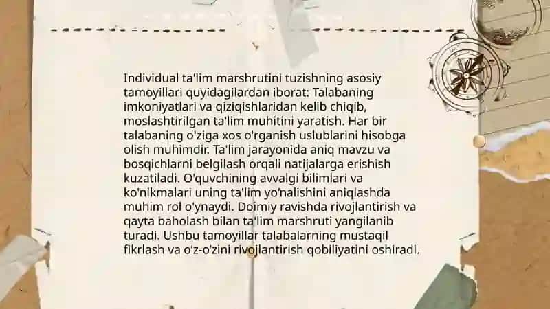 Individual ta‘lim marshruti 3