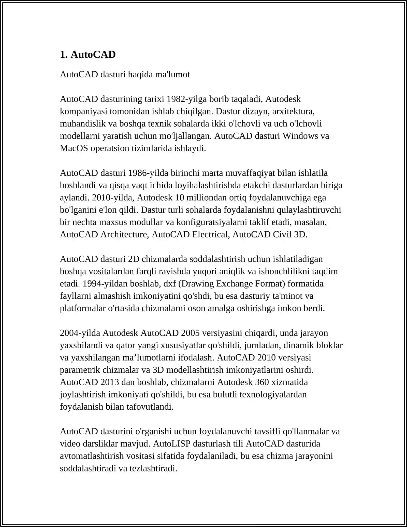 AutoCAD 3