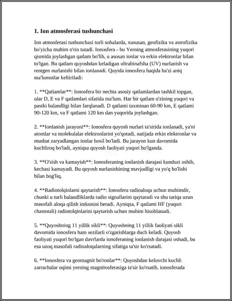 Ion atmosferasi haqida tushuncha. Ion aktivligi va uning konsentratsiyaga bog'liqligi ion kuchi 3