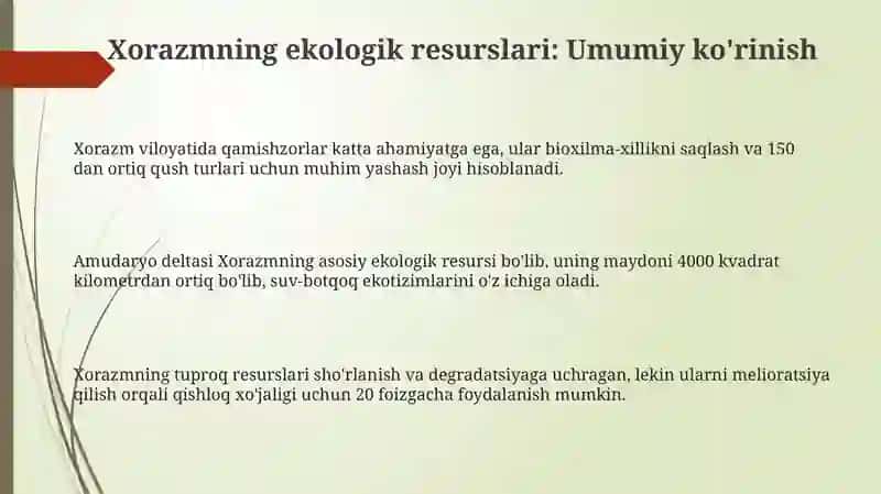Xorazmning ekologik resurlari 3