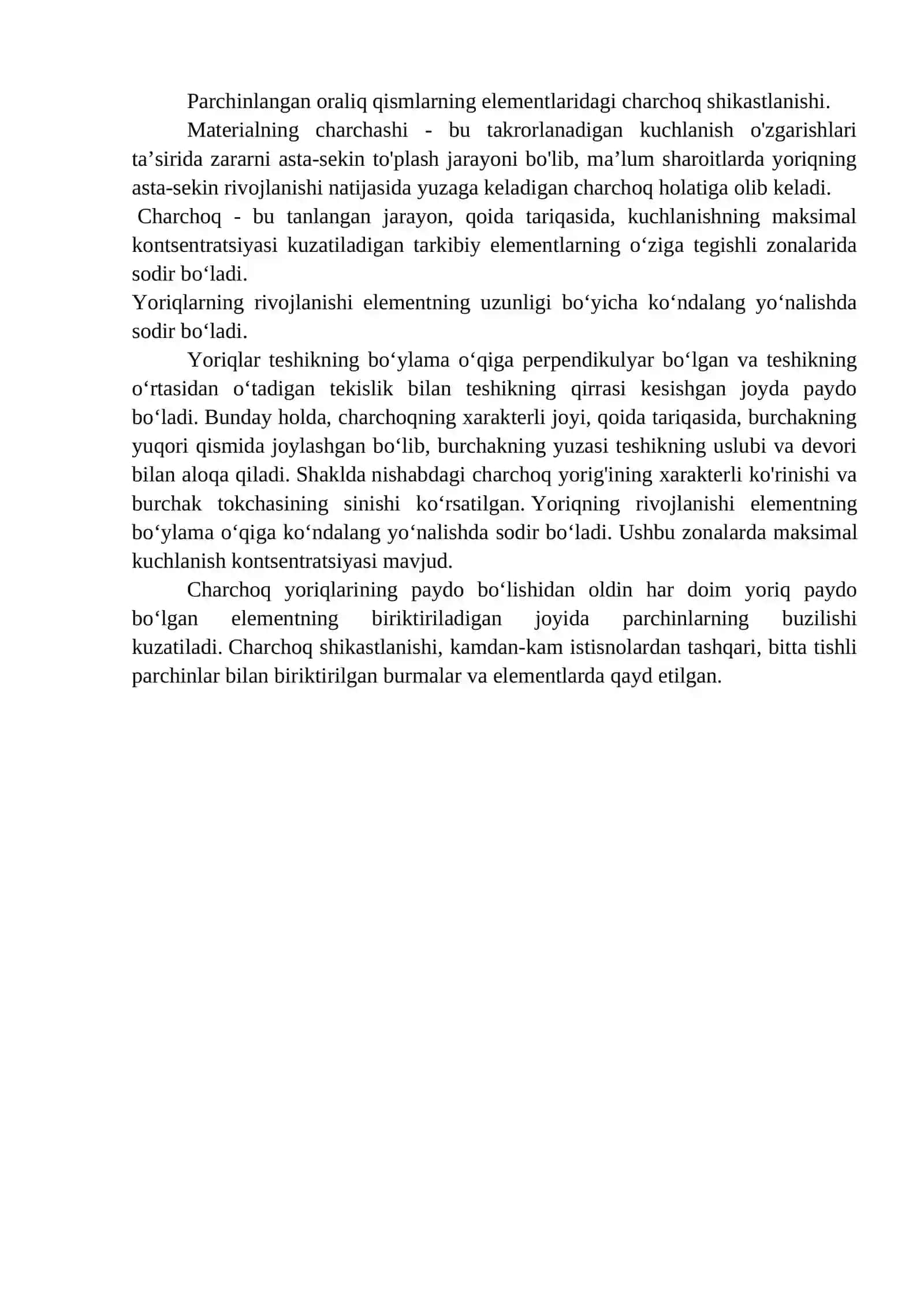 Ekspluatatsiya qilinayotgan metall oraliq qurilmalarning asosiy nuqson va shikastlanishlari 3
