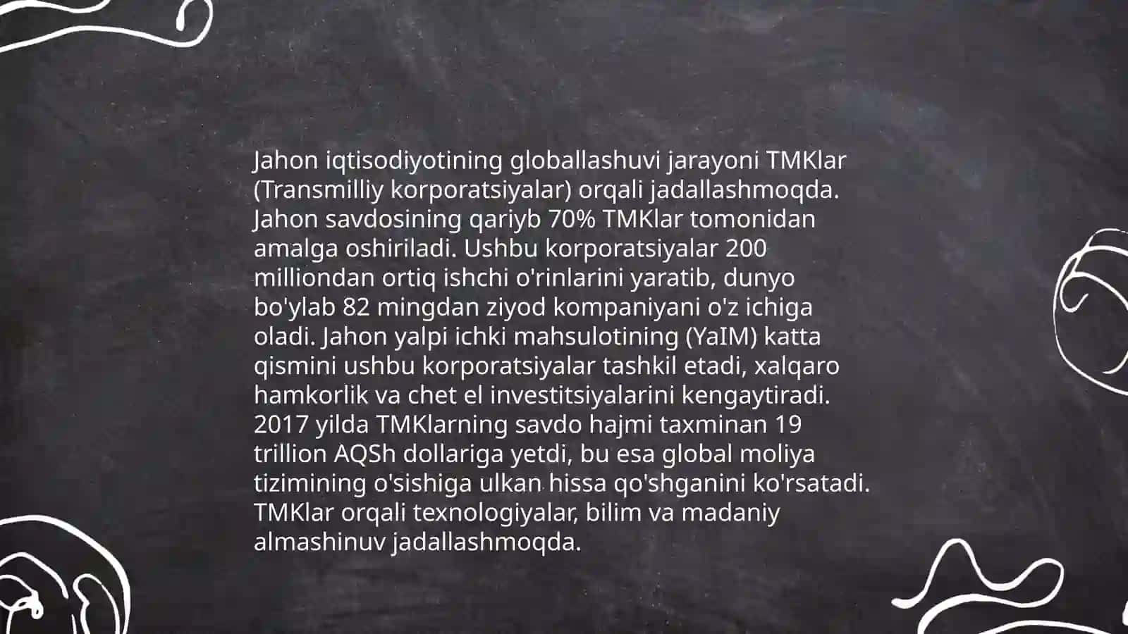 Jahon iqtisodiyoti globallashuv sharoitida TMKlar: tahlil va ular faoliyatining baholanishi 3