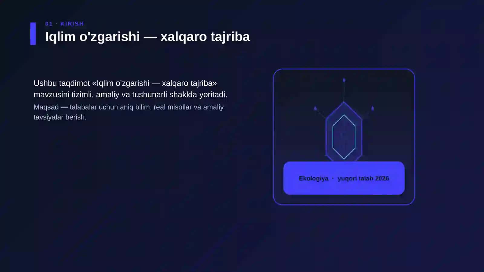 Iqlim o'zgarishi — xalqaro tajriba 3